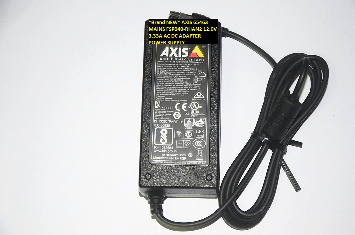 *Brand NEW* MAINS FSP040-RHAN2 65463 AXIS 12.0V 3.33A AC DC ADAPTER POWER SUPPLY - Click Image to Close
